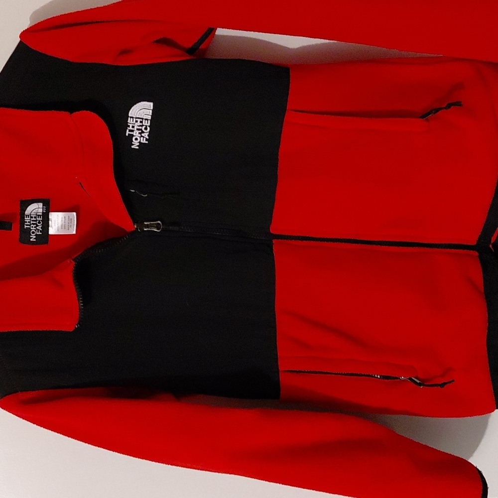 The North Face Bold Red and Black Fleece Jacket